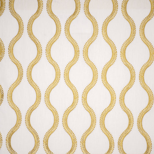MAXWELL FABRICS  DRAPERY,MULTI- PATTERN  # 622 GOLD   - AU6622