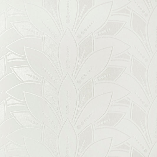 MAXWELL FABRICS  WALLPAPER - WP  # 02 IVORY   - 139FLOCK02