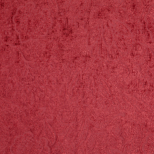 MAXWELL FABRICS  CHENILLE PATTERN  # 301 CHERRY   - FN7301