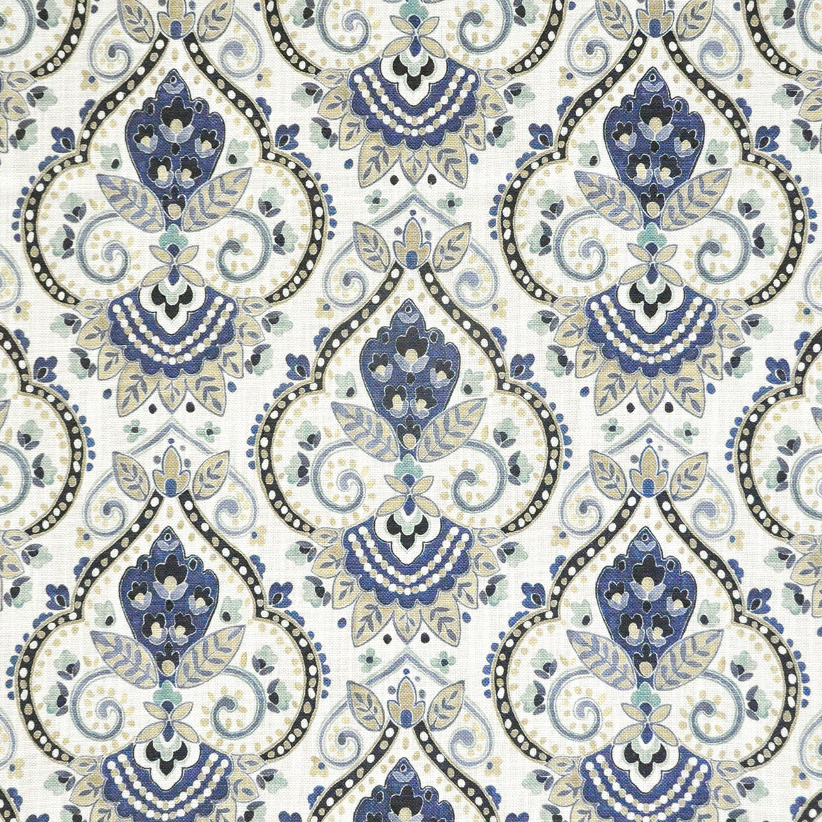 MAXWELL FABRICS  DRAPERY,MULTI- PATTERN  # 829 INDIGO   - TT8829