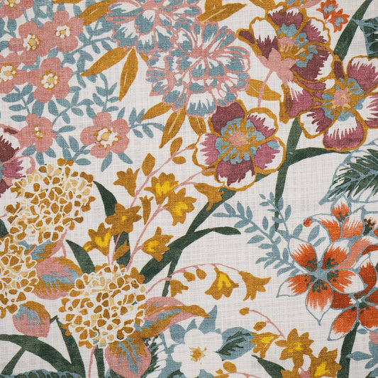 MAXWELL FABRICS  DRAPERY,MULTI- PATTERN  # 703 DAHLIA   - AU1703
