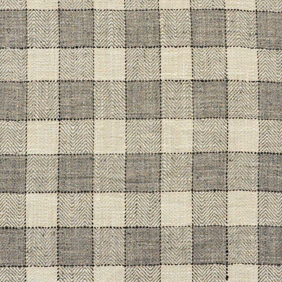 MAXWELL FABRICS  DRAPERY,MULTI-STRIPE,CHECK  # 625 ASH   - LQZ625