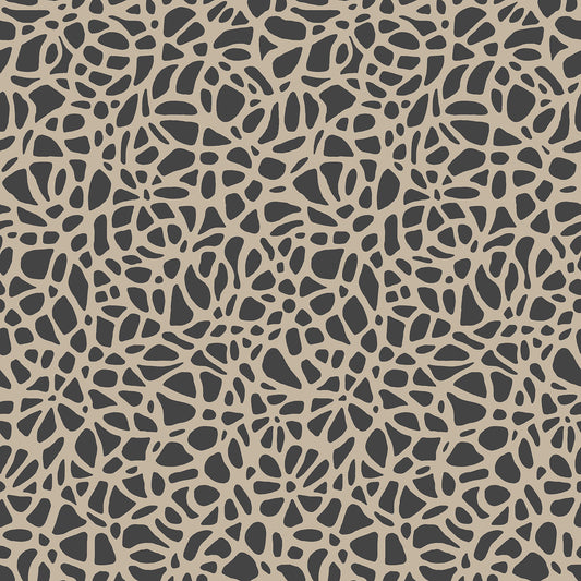 MAXWELL FABRICS  WALLPAPER - WP  # 01 JET   - 121FLOCK01