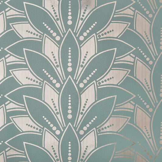 MAXWELL FABRICS  WALLPAPER - WP  # 05 NEO MINT   - 139FOIL05