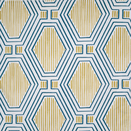 MAXWELL FABRICS  DRAPERY,MULTI- PATTERN  # 307 YELLOWFIN   - PAR307