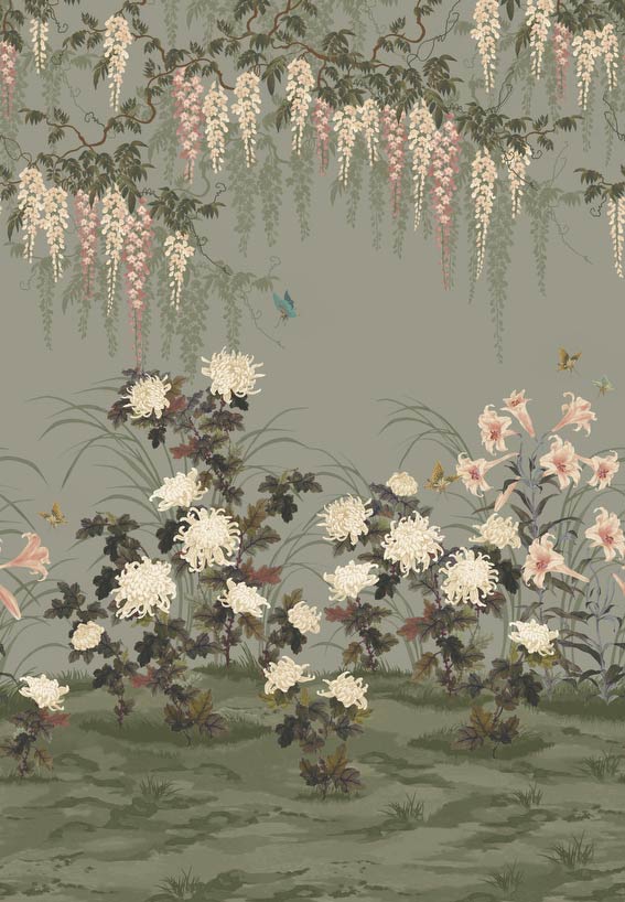 MAXWELL FABRICS  WALLPAPER - WP  # 04 DARK SAGE   - 251319104