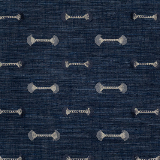 MAXWELL FABRICS  DRAPERY,MULTI- PATTERN  # 122 COBALT   - BFB122