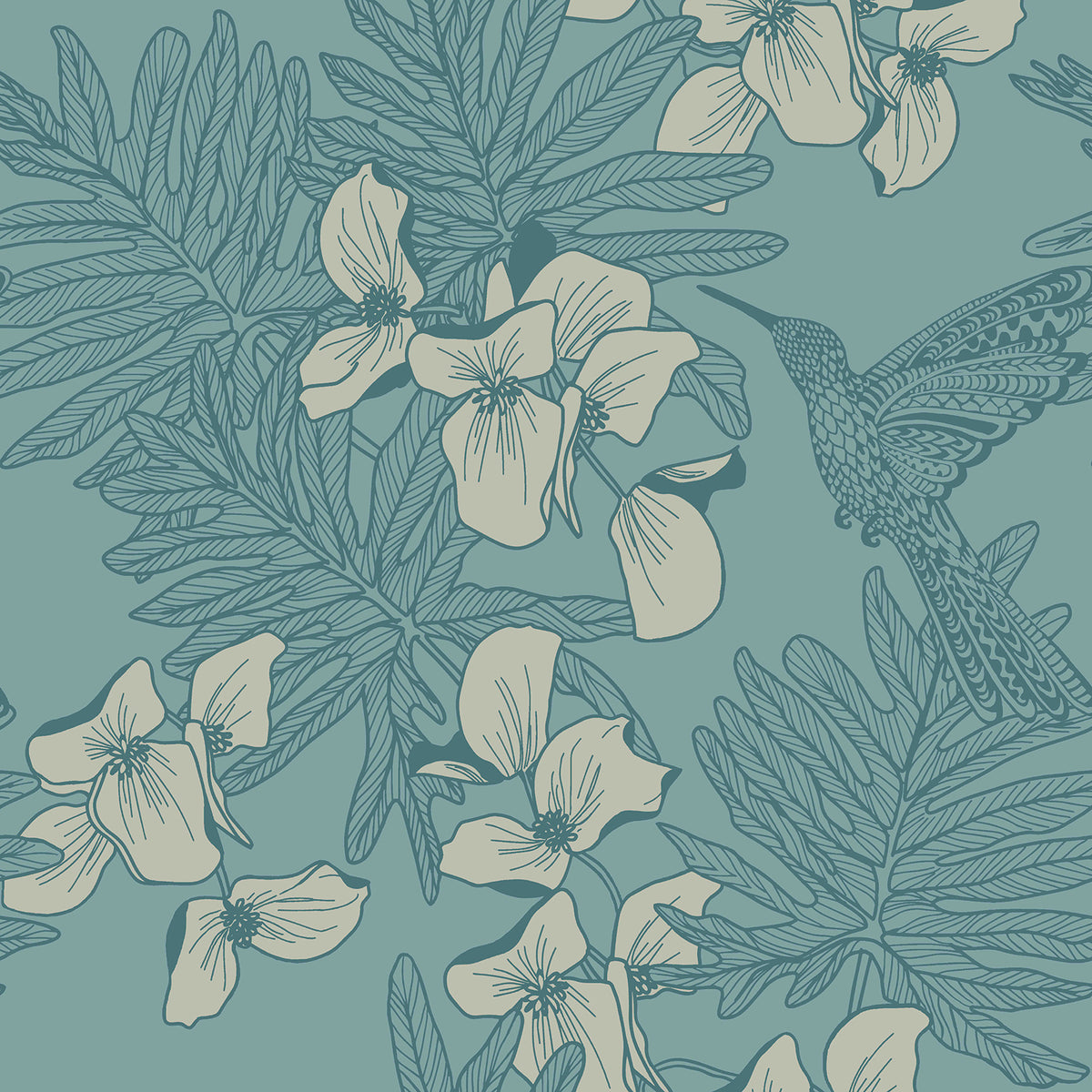 MAXWELL FABRICS  WALLPAPER - WP  # 03 SEAFOAM   - 180411703