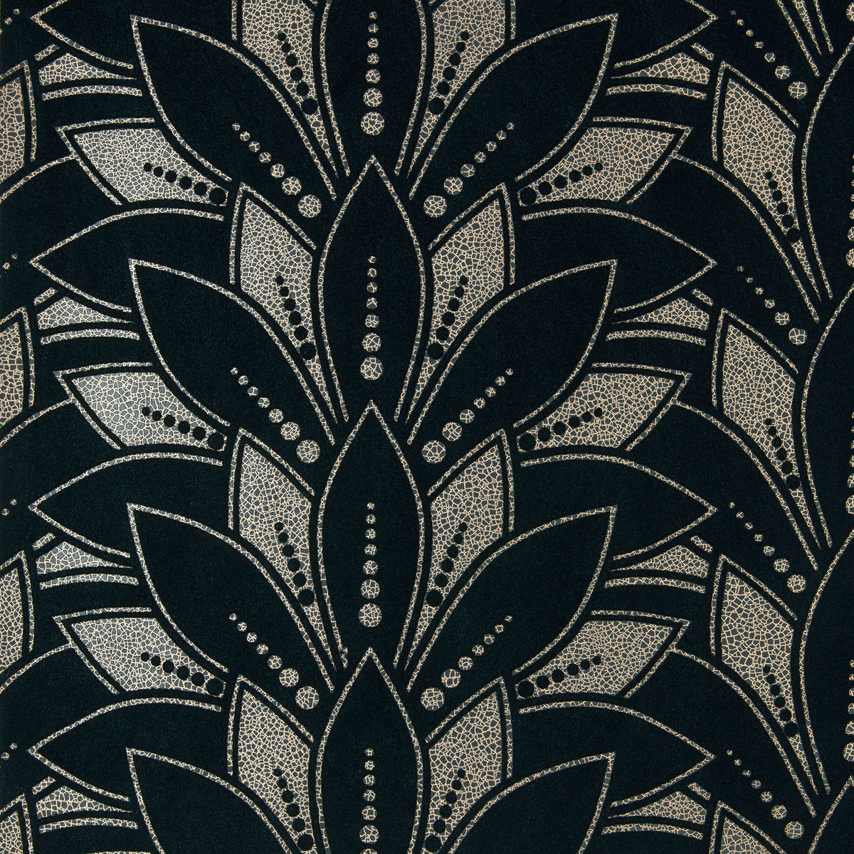 MAXWELL FABRICS  WALLPAPER - WP  # 03 JET   - 139FLOCK03