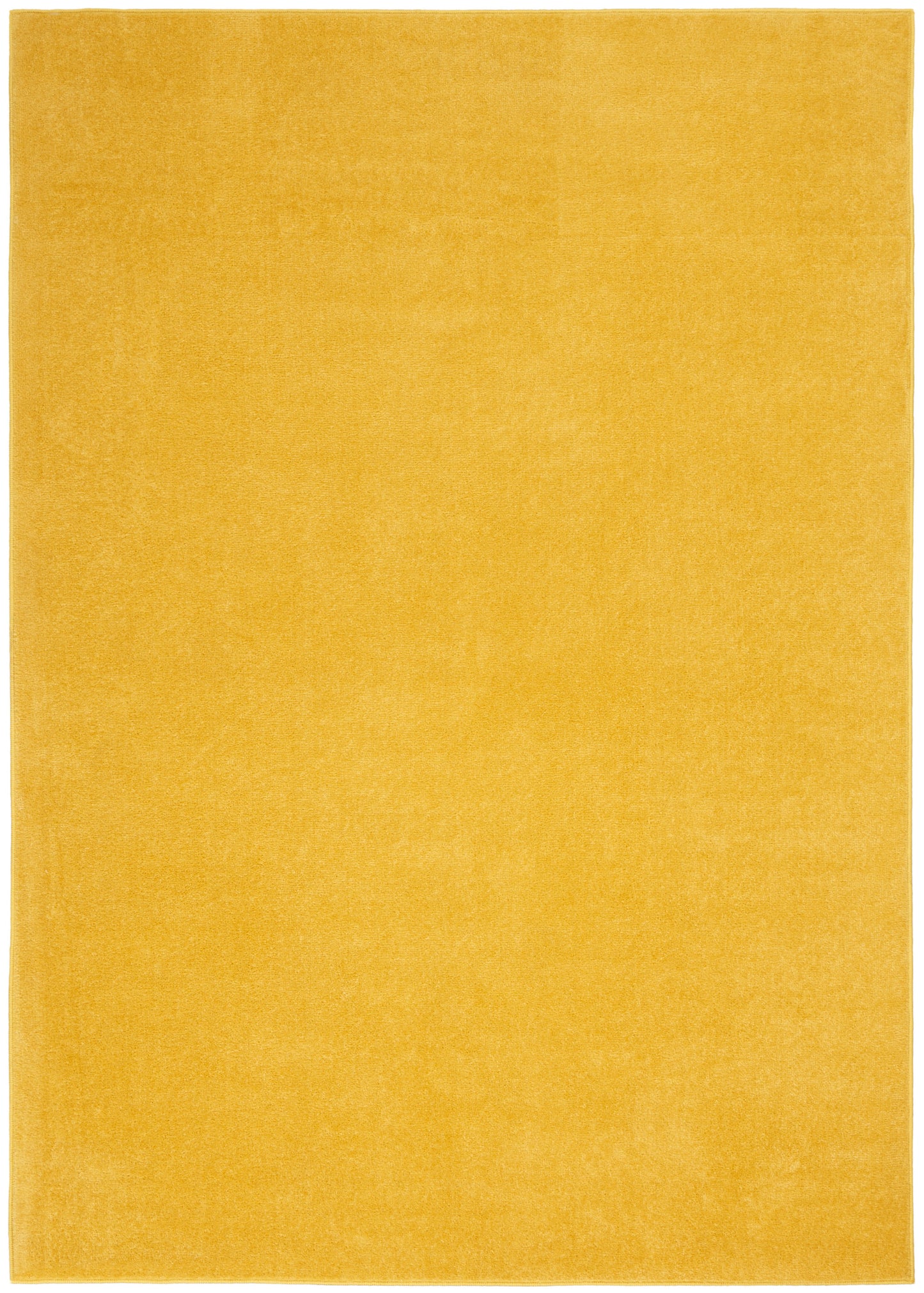 Mustard yellow outdoor rectangular rug; 5' x 7'.