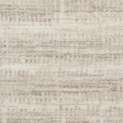 Beige cream striped textured rug with soft pile; neutral modern decor for living room.