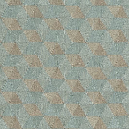 JF Fabrics -Wallpaper 10020 65 Wallpaper Blue, Silver  Vinyl - 9537165 W9581