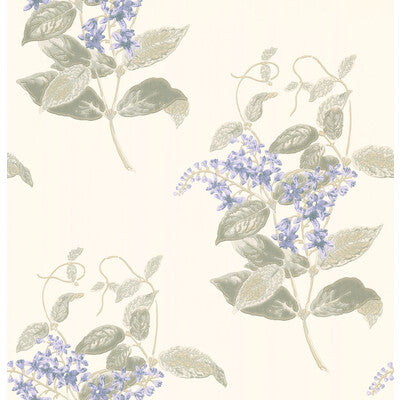 COLE & SON MADRAS VIOLET PRINT--BOTANICAL & FLORAL- VIOLET & GREY   - 100/12057.CS.0