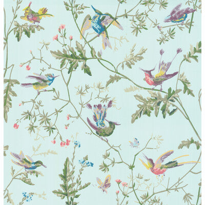 Cole & Son - Hummingbirds Blue Multi-Colour (100/14069-CS) Wallpaper