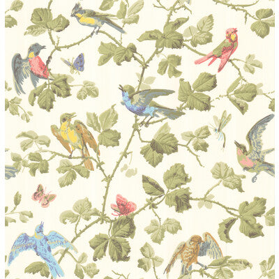 COLE & SON WINTER BIRDS PRINT--ANIMAL/INSECTS-BOTANICAL & FLORAL MULTI-COLOURED   - 100/2006.CS.0