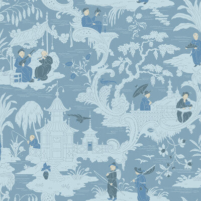 COLE & SON CHINESE TOILE PRINT--CHINOISERIE-GLOBAL BLUE   - 100/8038.CS.0