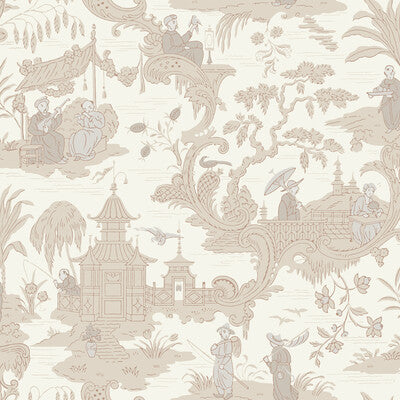 COLE & SON CHINESE TOILE PRINT--CHINOISERIE-GLOBAL NEUTRAL   - 100/8039.CS.0