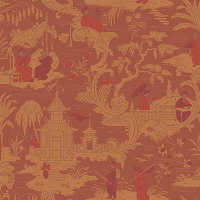 COLE & SON CHINESE TOILE PRINT--CHINOISERIE-GLOBAL RED   - 100/8041.CS.0