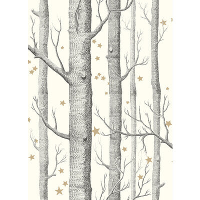 Cole & Son - Woods & Stars Black/White (103/11050-CS) Wallpaper