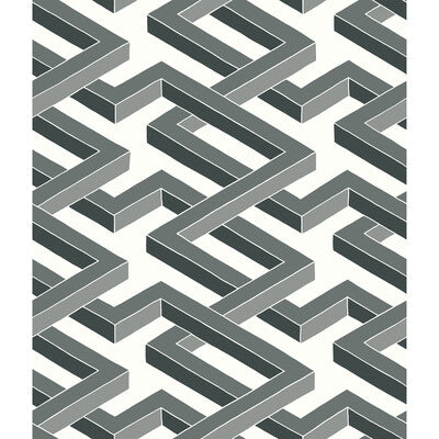 COLE & SON LUXOR PRINT--- BLACK AND WHITE   - 105/1002.CS.0