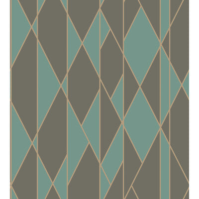 COLE & SON OBLIQUE PRINT--- TEAL AND BLACK   - 105/11048.CS.0