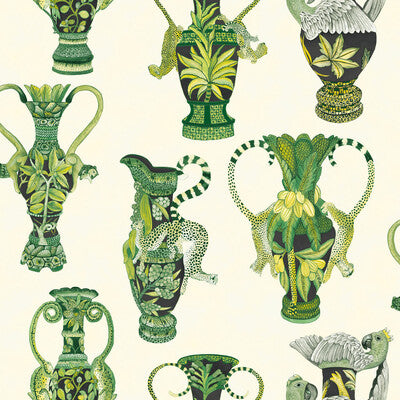 COLE & SON KHULU VASES PRINT--- MULTI,GREEN,   - 109/12056.CS.0