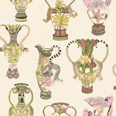 COLE & SON KHULU VASES PRINT--- CREAM & MULTI   - 109/12057.CS.0