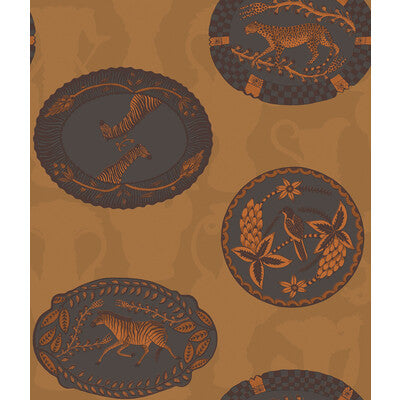 COLE & SON MATRINAH PRINT--- GOLD,RUST,   - 109/4022.CS.0