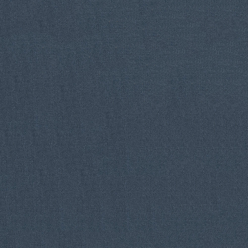 Close-up of dark navy blue woven fabric texture with a tight weave.