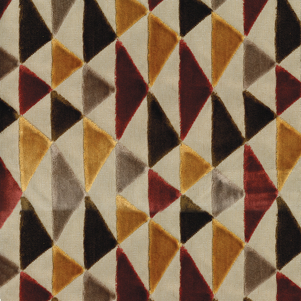 NICHOLASJOHN INC NJ-SALVO Damson Velvet,Geometric   Fabric - NJ25-2522