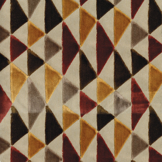 NICHOLASJOHN INC NJ-SALVO Damson Velvet,Geometric   Fabric - NJ25-2522