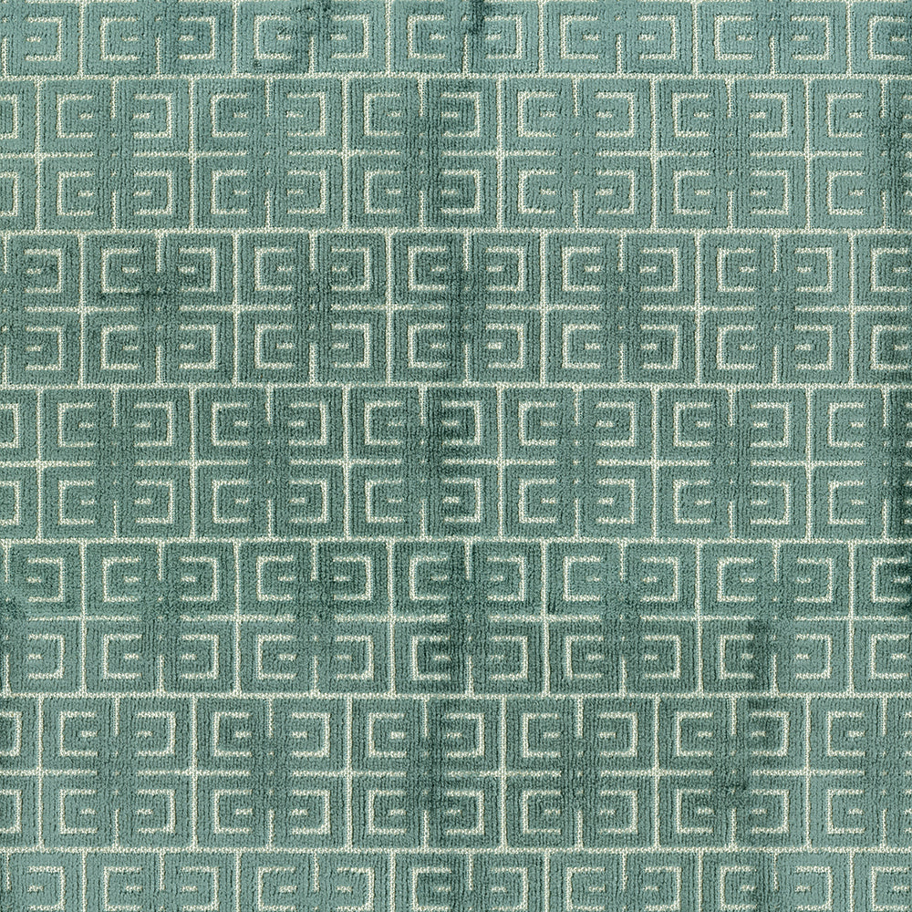 NICHOLASJOHN INC NJ-ROBERTS Aqua Velvet,Geometric   Fabric - NJ25-1852