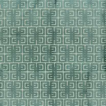NICHOLASJOHN INC NJ-ROBERTS Aqua Velvet,Geometric   Fabric - NJ25-1852