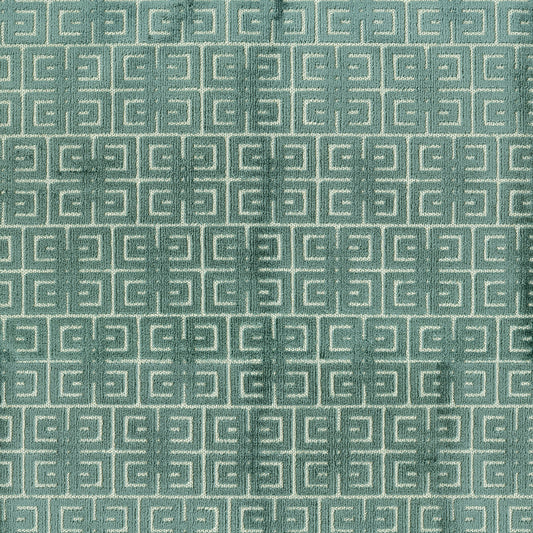 NICHOLASJOHN INC NJ-ROBERTS Aqua Velvet,Geometric   Fabric - NJ25-1852