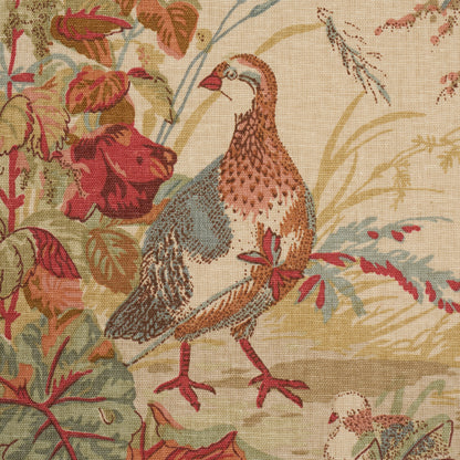 SCHUMACHER FABRIC  CLASSIC PRINTS QUAIL MEADOW   AUTUMN   - 1106043