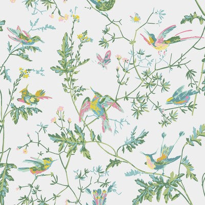 Cole & Son - Hummingbirds Green/Pink (112/4015-CS) Wallpaper