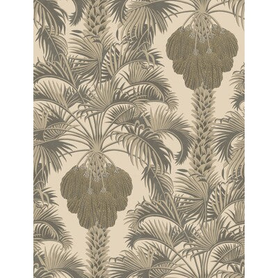 COLE & SON HOLLYWOOD PALM ---BOTANICAL & FLORAL SILVER,CHARCOAL,METALLIC   - 113/1003.CS.0