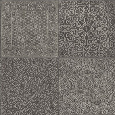 COLE & SON BAZAAR PRINT--- CHARCOAL,GREY,METALLIC   - 113/2005.CS.0