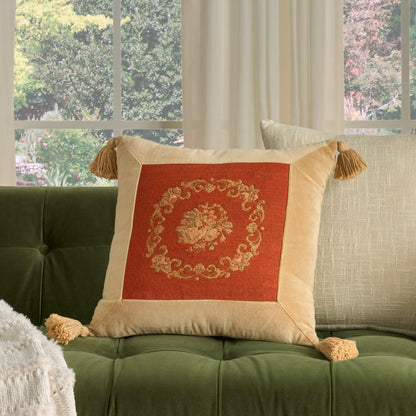 NOURISON HOME   18" x 18" Mina Victory Vintage Rust    - 798019091668