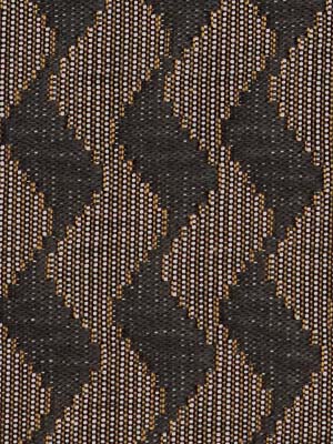 Black diamond-patterned jacquard upholstery fabric with a textured weave.
