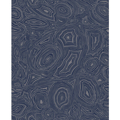 COLE & SON MALACHITE PRINT--- DARK BLUE,BLUE,SILVER   - 114/17034.CS.0