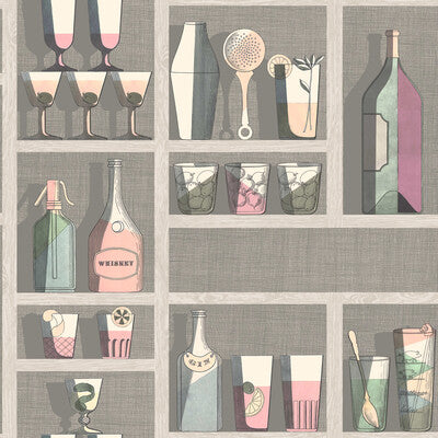 COLE & SON COCKTAILS PRINT--- MULTI,PASTEL,   - 114/23044.CS.0