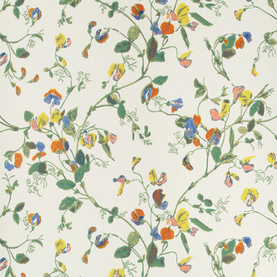 COLE & SON SWEET PEA PRINT--- MULTI,YELLOW,GREEN   - 115/11032.CS.0