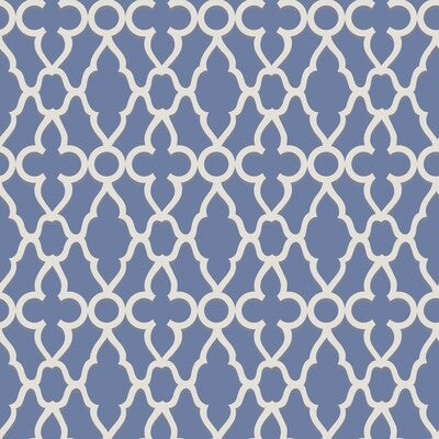 COLE & SON TREILLAGE PRINT---LATTICE/SCROLLWORK WHITE/HYACINTH   - 116/6021.CS.0