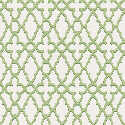 COLE & SON TREILLAGE PRINT---LATTICE/SCROLLWORK GREEN,GREEN,WHITE   - 116/6022.CS.0