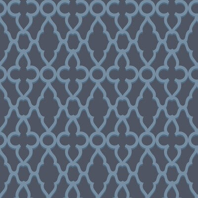 COLE & SON TREILLAGE PRINT---LATTICE/SCROLLWORK INDIGO,BLUE,   - 116/6024.CS.0