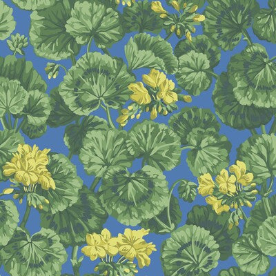 COLE & SON GERANIUM PRINT--BOTANICAL & FLORAL- BLUE,YELLOW,GREEN   - 117/11032.CS.0