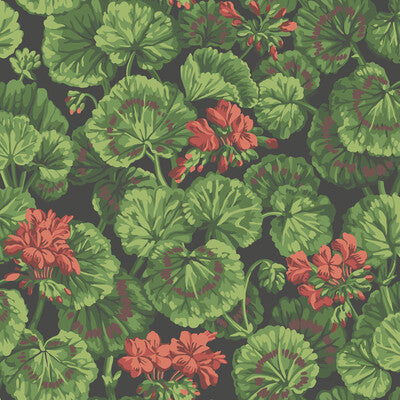 COLE & SON GERANIUM PRINT--BOTANICAL & FLORAL- RED,GREEN,BLACK   - 117/11033.CS.0