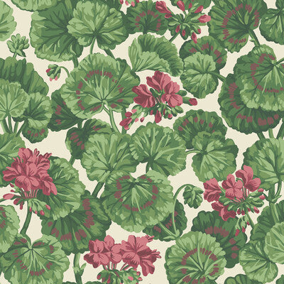 COLE & SON GERANIUM PRINT--BOTANICAL & FLORAL- RED,GREEN,BEIGE   - 117/11034.CS.0