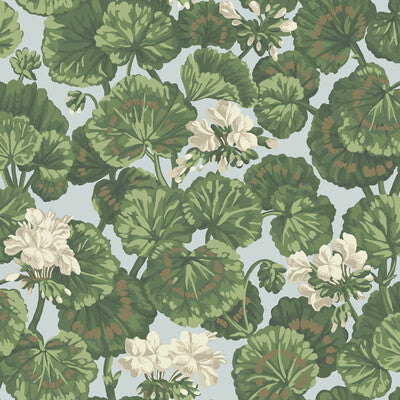 COLE & SON GERANIUM PRINT--BOTANICAL & FLORAL- SAGE,GREEN,LIGHT BLUE   - 117/11035.CS.0